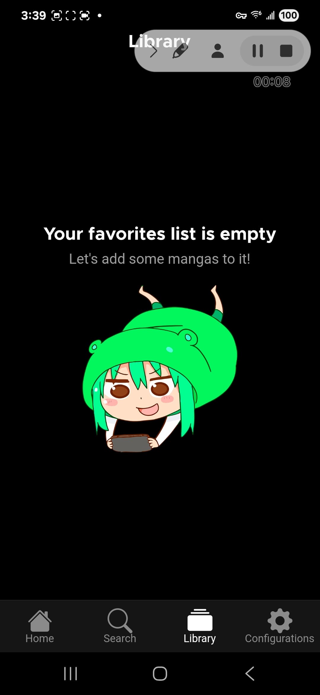 Kiwi Manga Android screenshot - App 03 Library