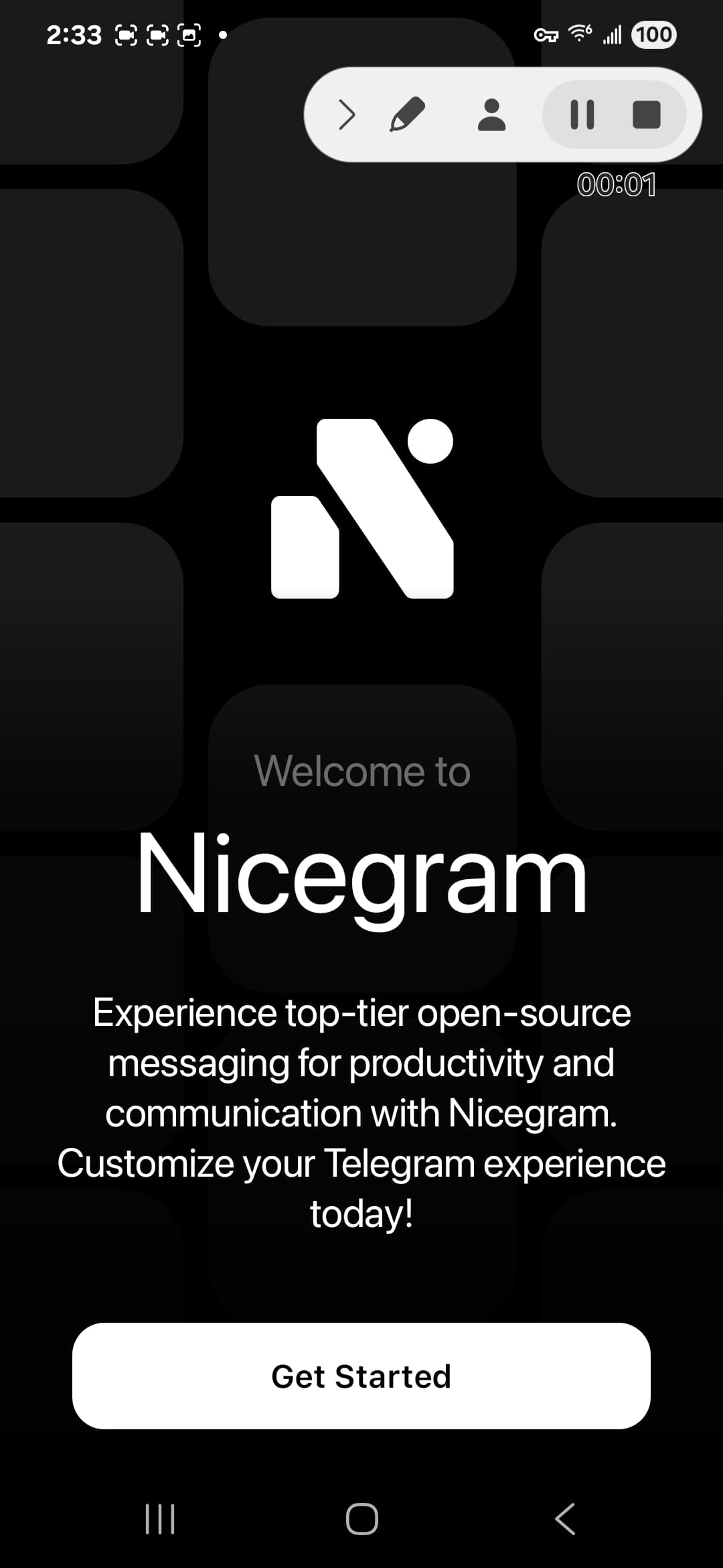 Nicegram interface 1