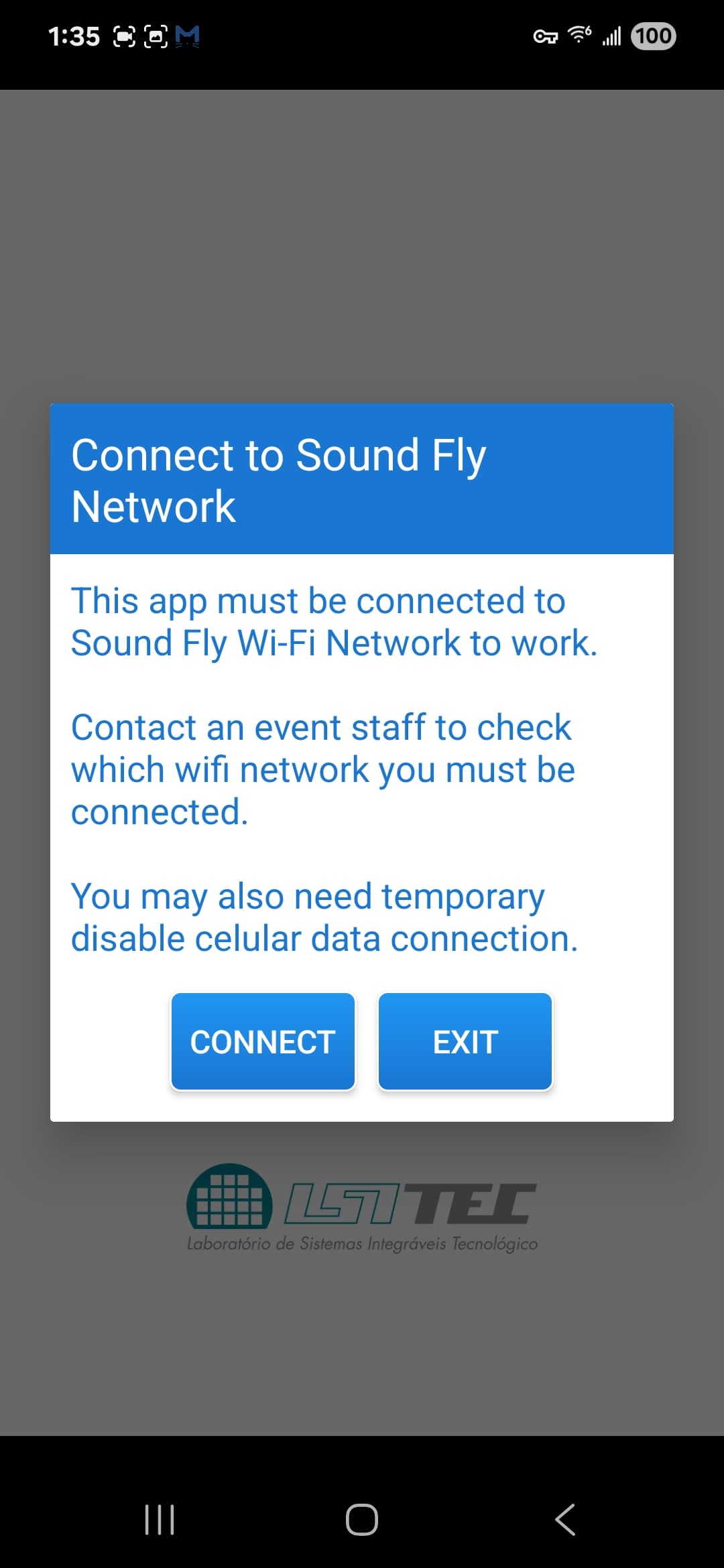 Sound Fly interface 1