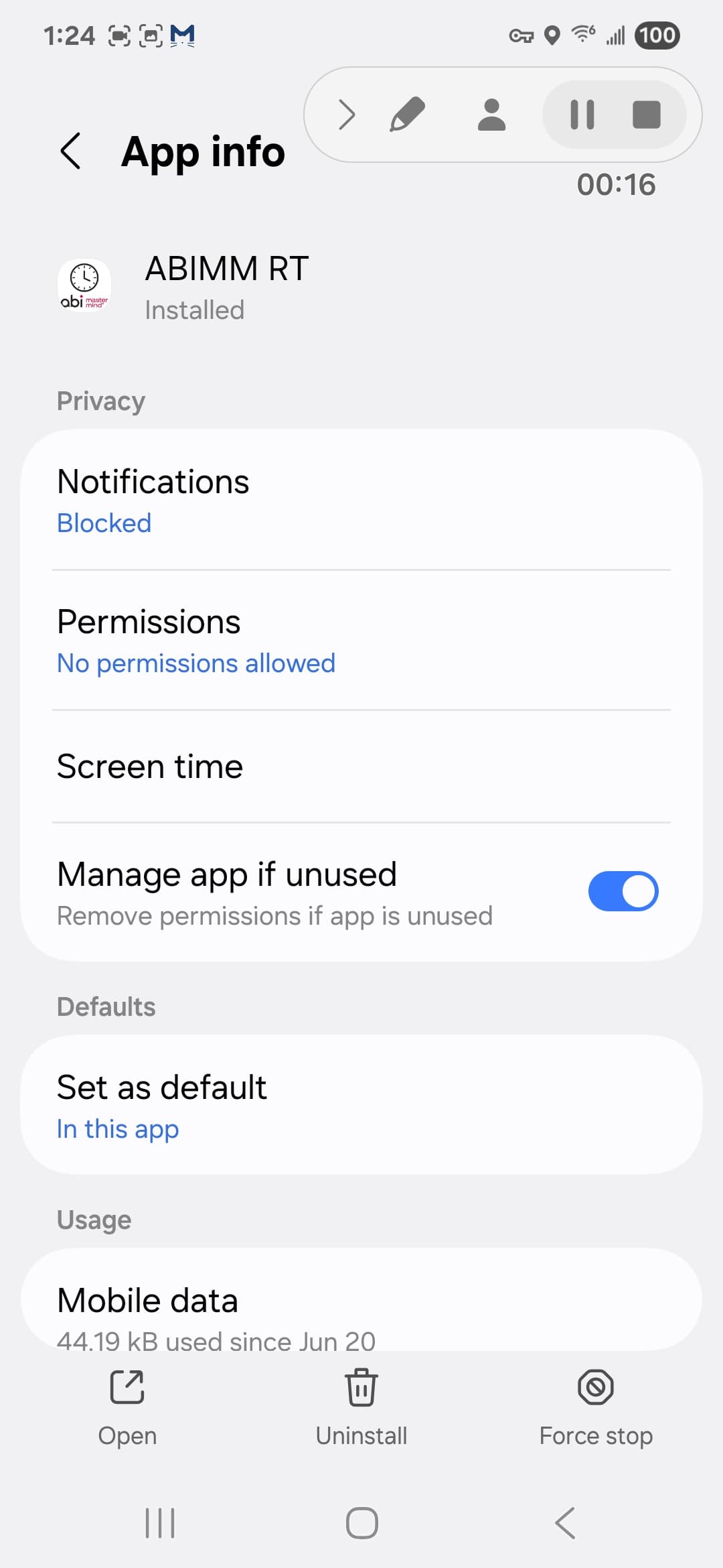ABIMM RT app info