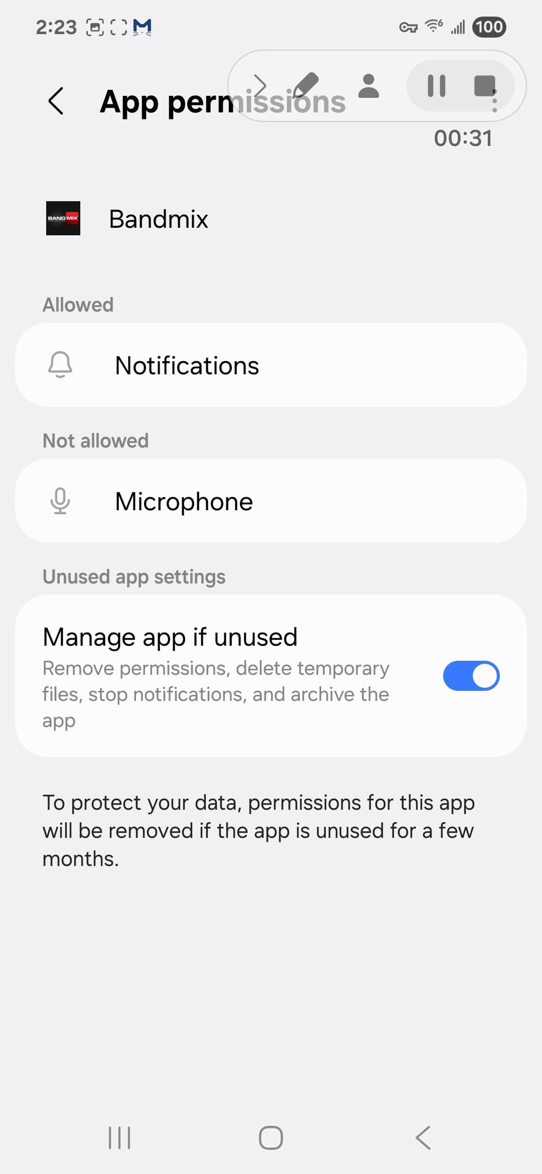 BandMix VirusTotal report - Android system view 4