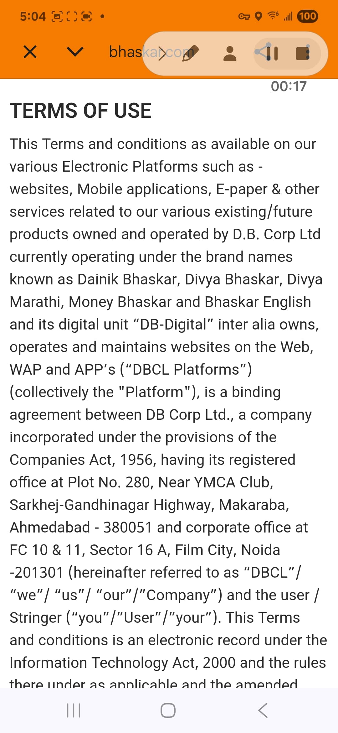 DB Reporter by Dainik Bhaskar VirusTotal report - DB Reporter audit evidence