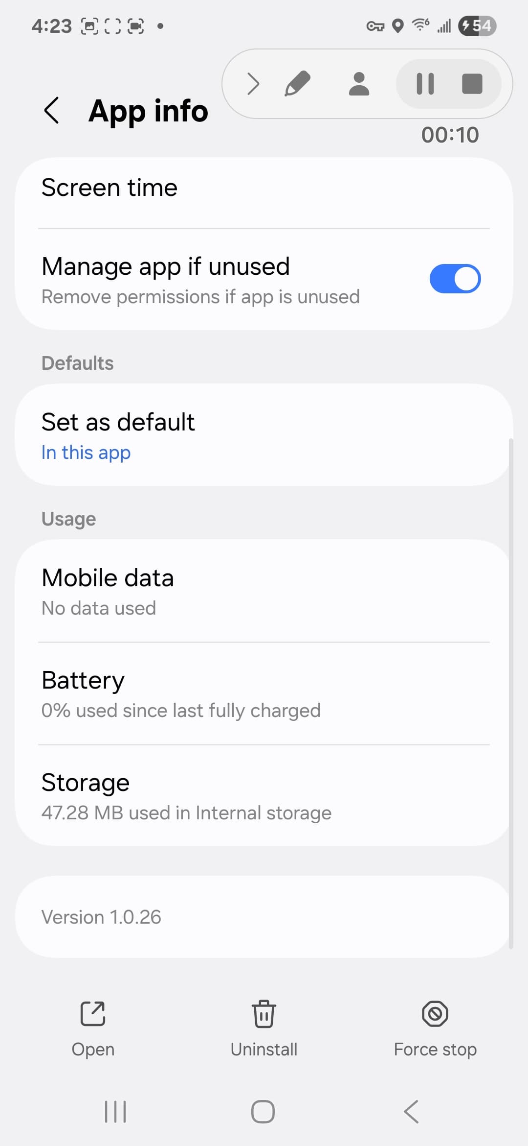 ExamEye storage settings