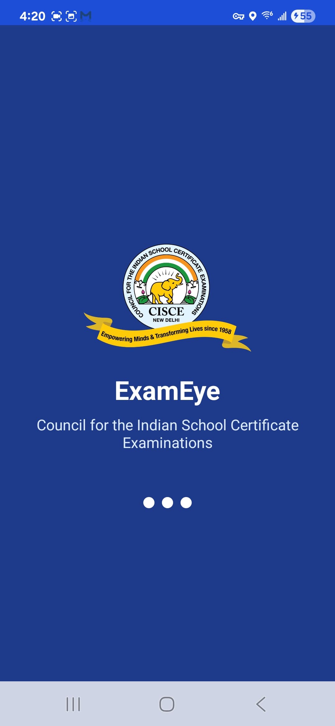 ExamEye launch screen