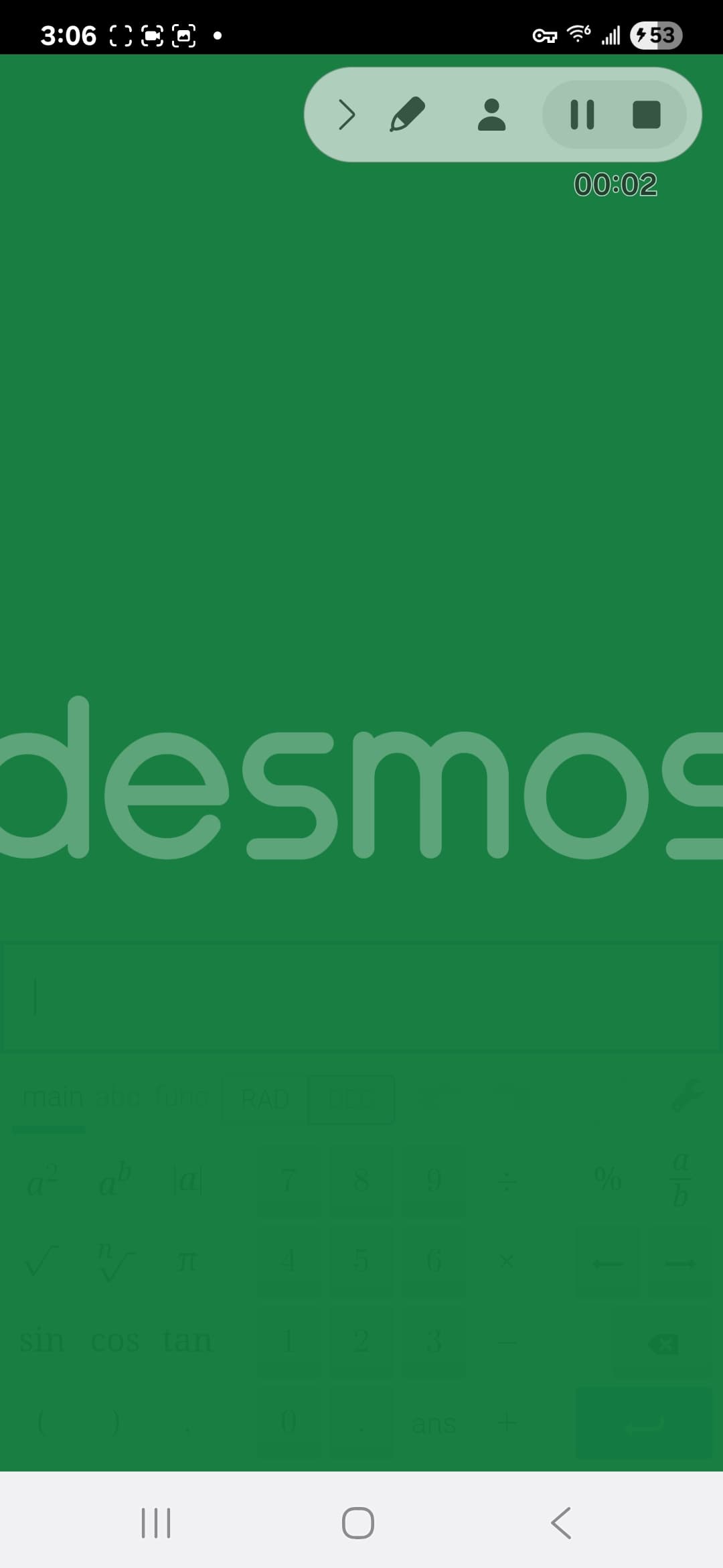 Desmos Scientific Calculator screen 1