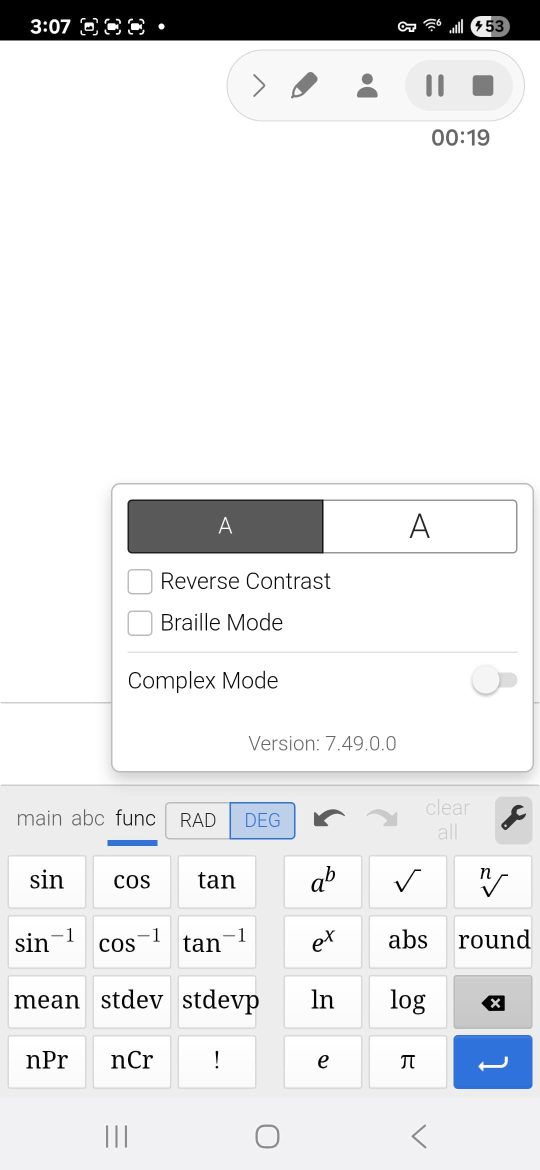 Desmos Scientific Calculator screen 4