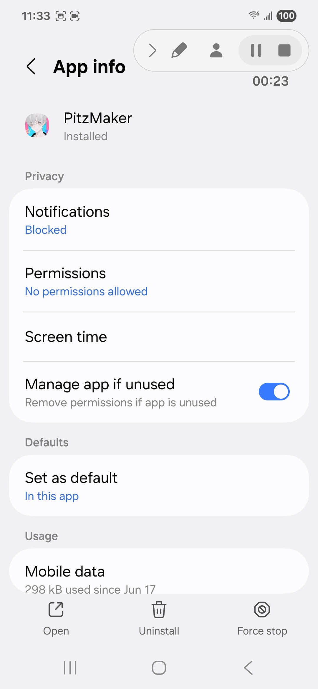PitzMaker VirusTotal report - Android system view 1