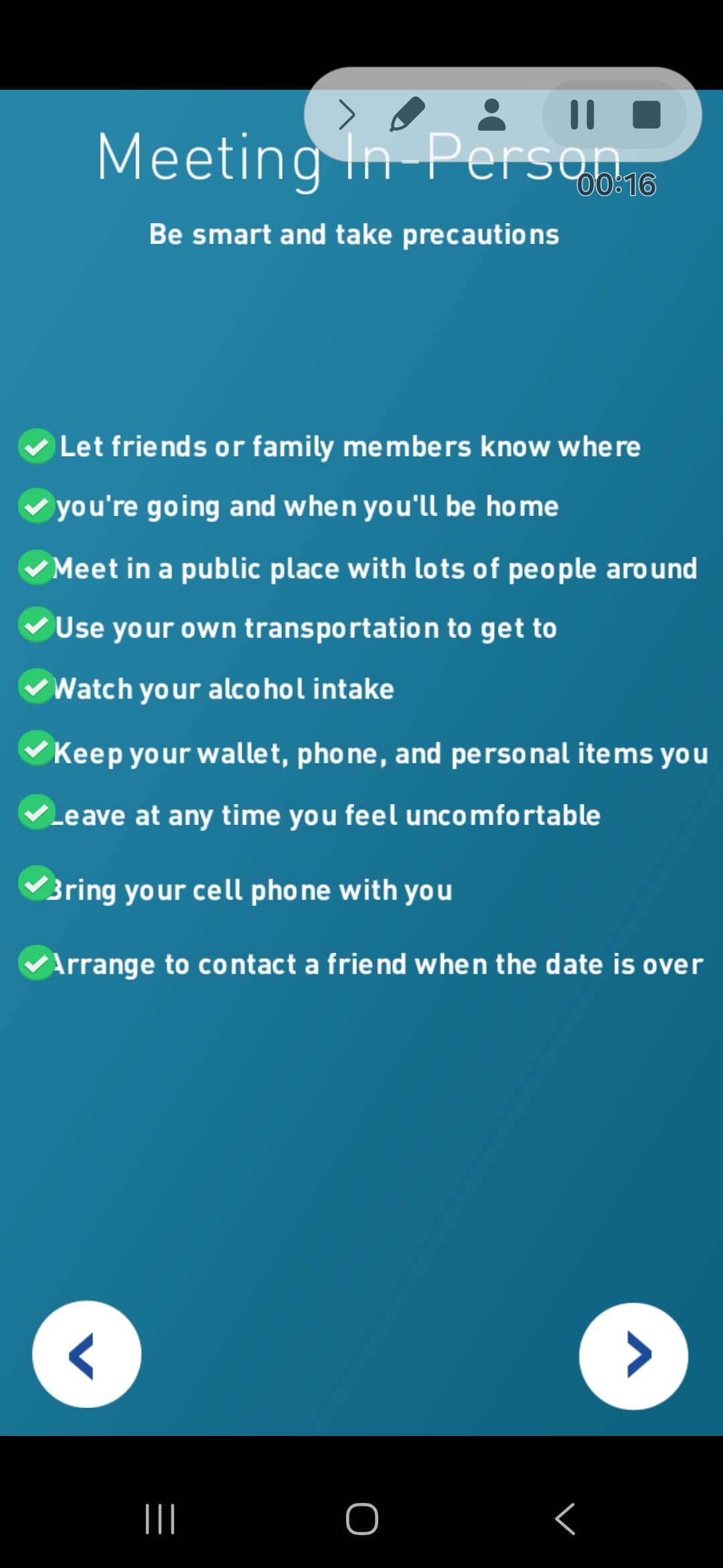 FetLife Android screenshot - Meeting in-person guidance