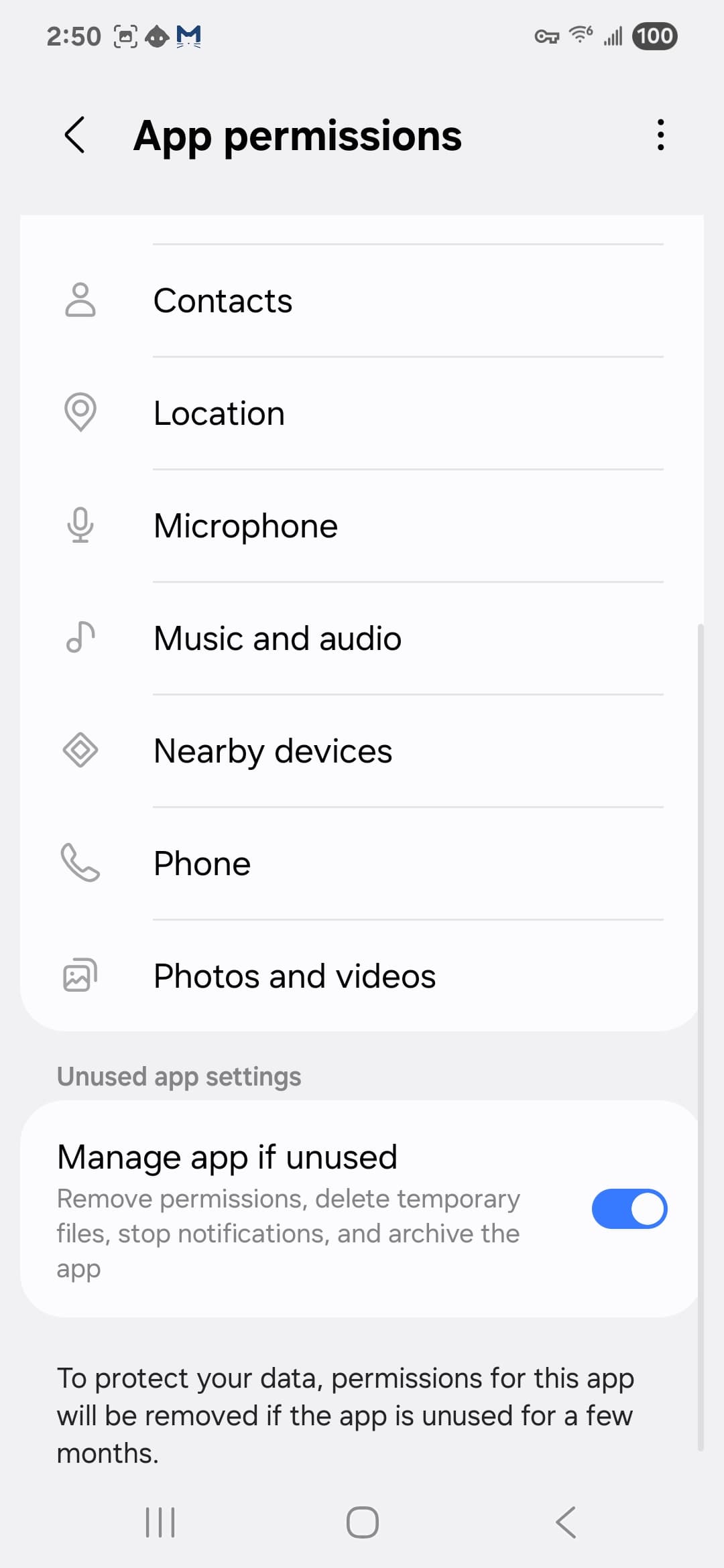 BuzzCast VirusTotal report - Android permission settings 3