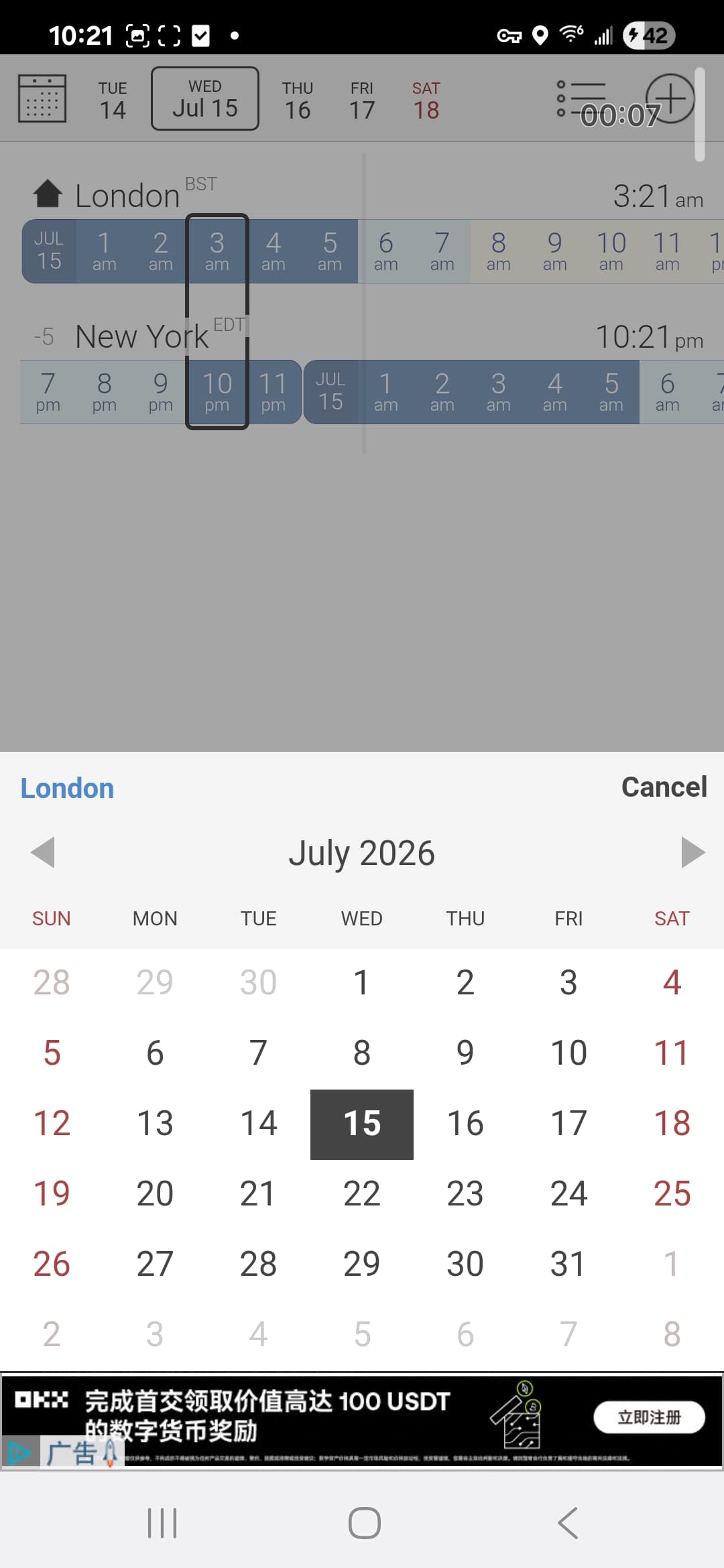 Time Buddy - Clock & Converter Android screenshot - Screenshot_20260715_102105_Time Buddy