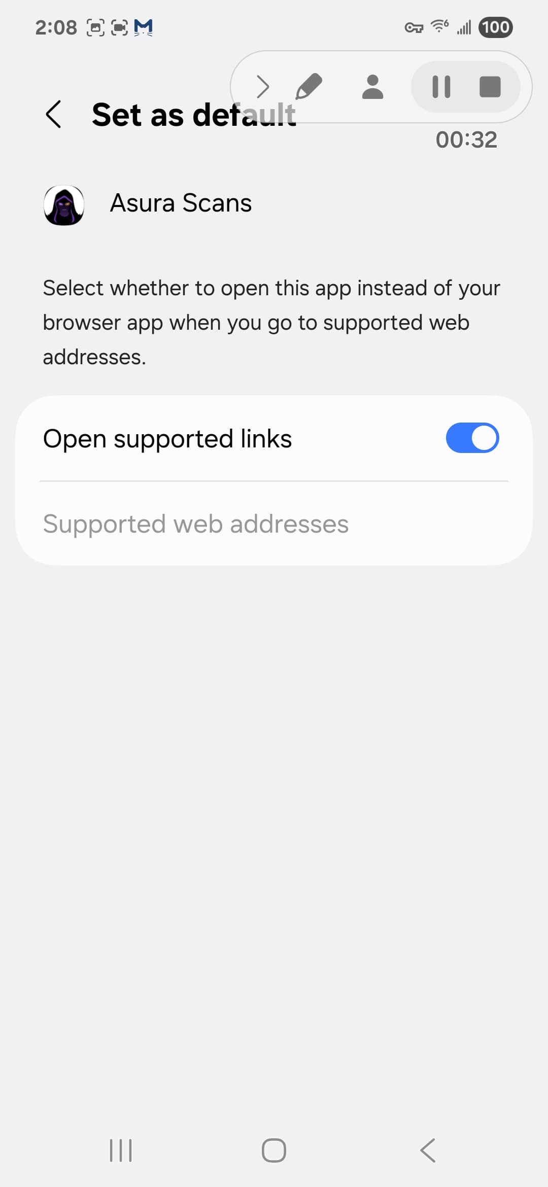 FikFap VirusTotal report - Supported links setting