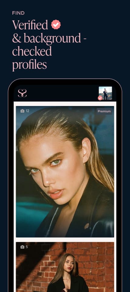 Seeking Android screenshot - Verified profile indicators