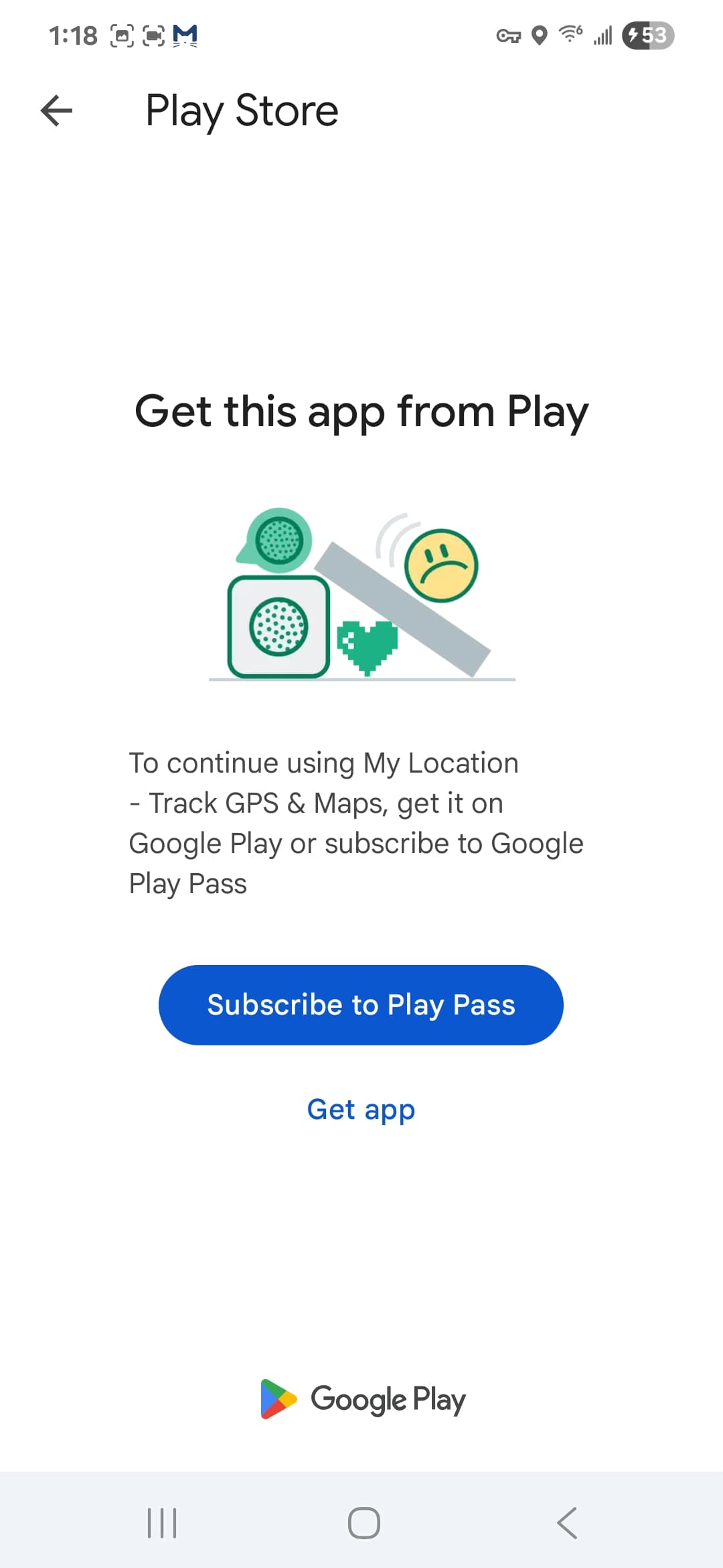 My Location VirusTotal report - Google Play Store blocker