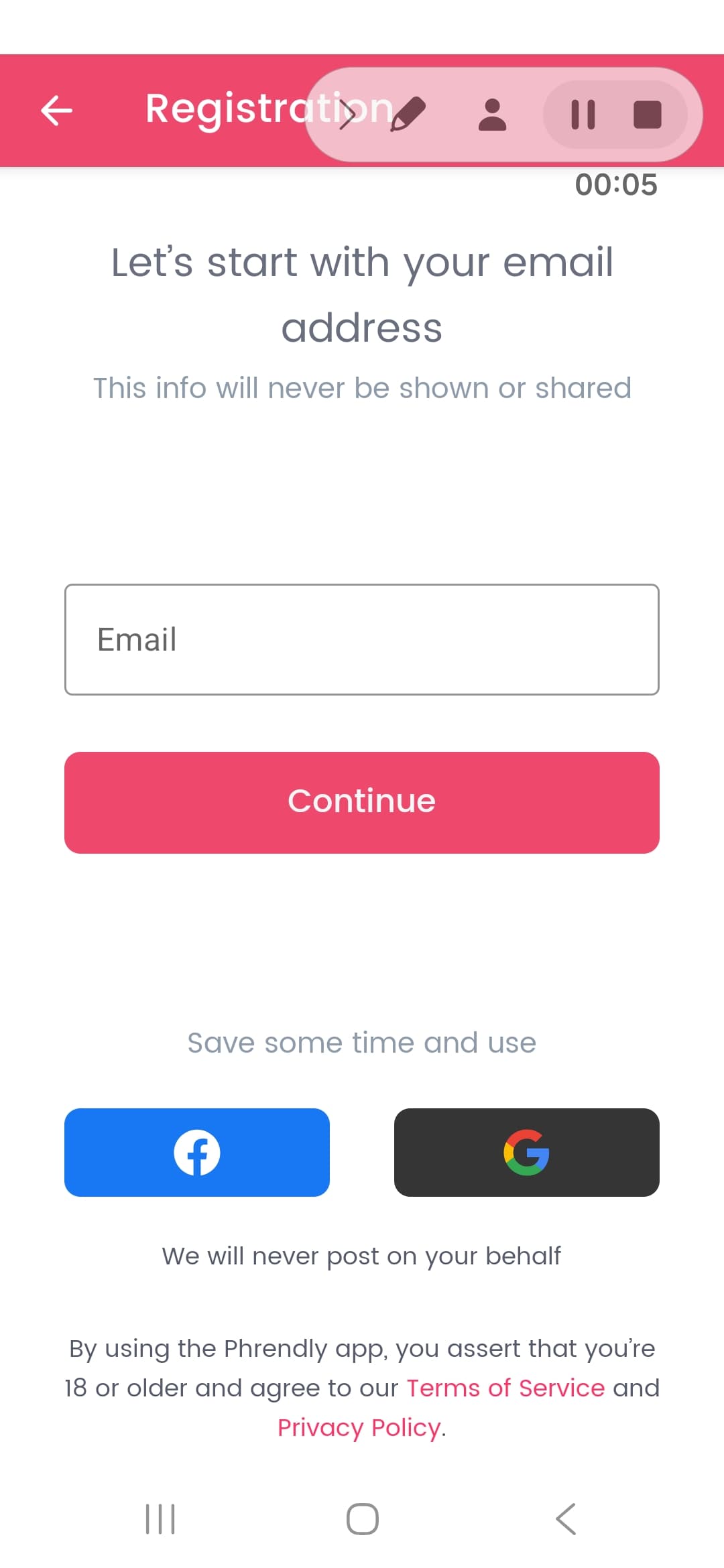 Phrendly interface 2