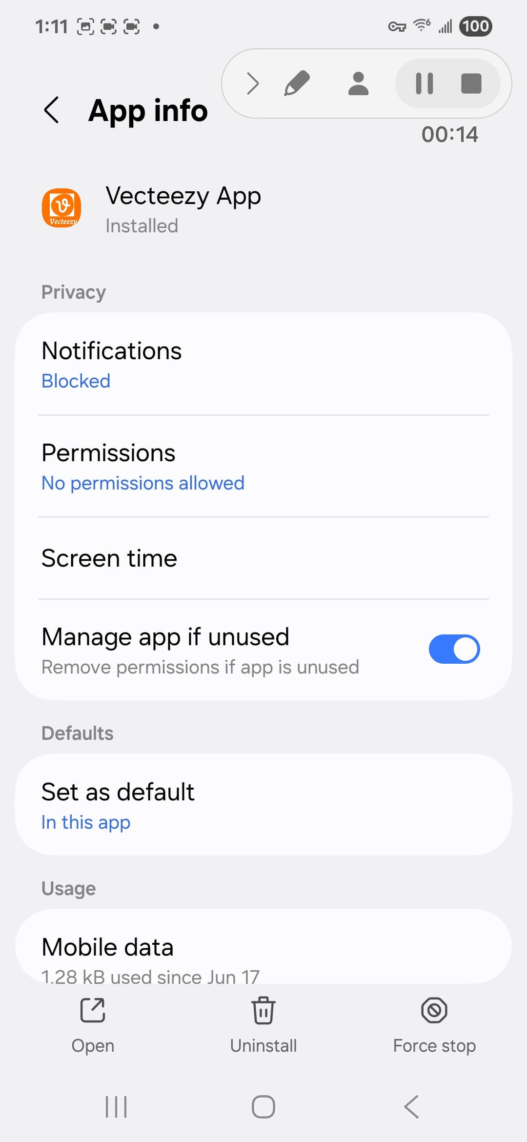 Vecteezy App VirusTotal report - Android system view 1