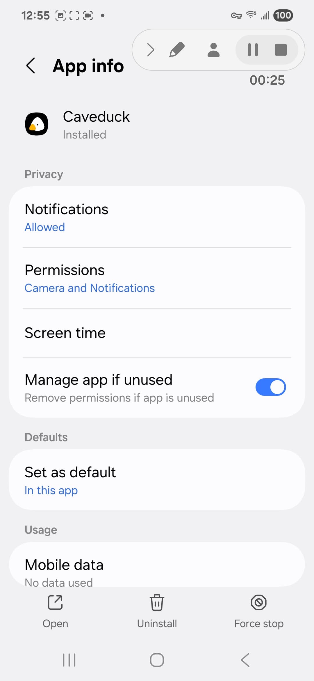 Caveduck VirusTotal report - Android system view 1