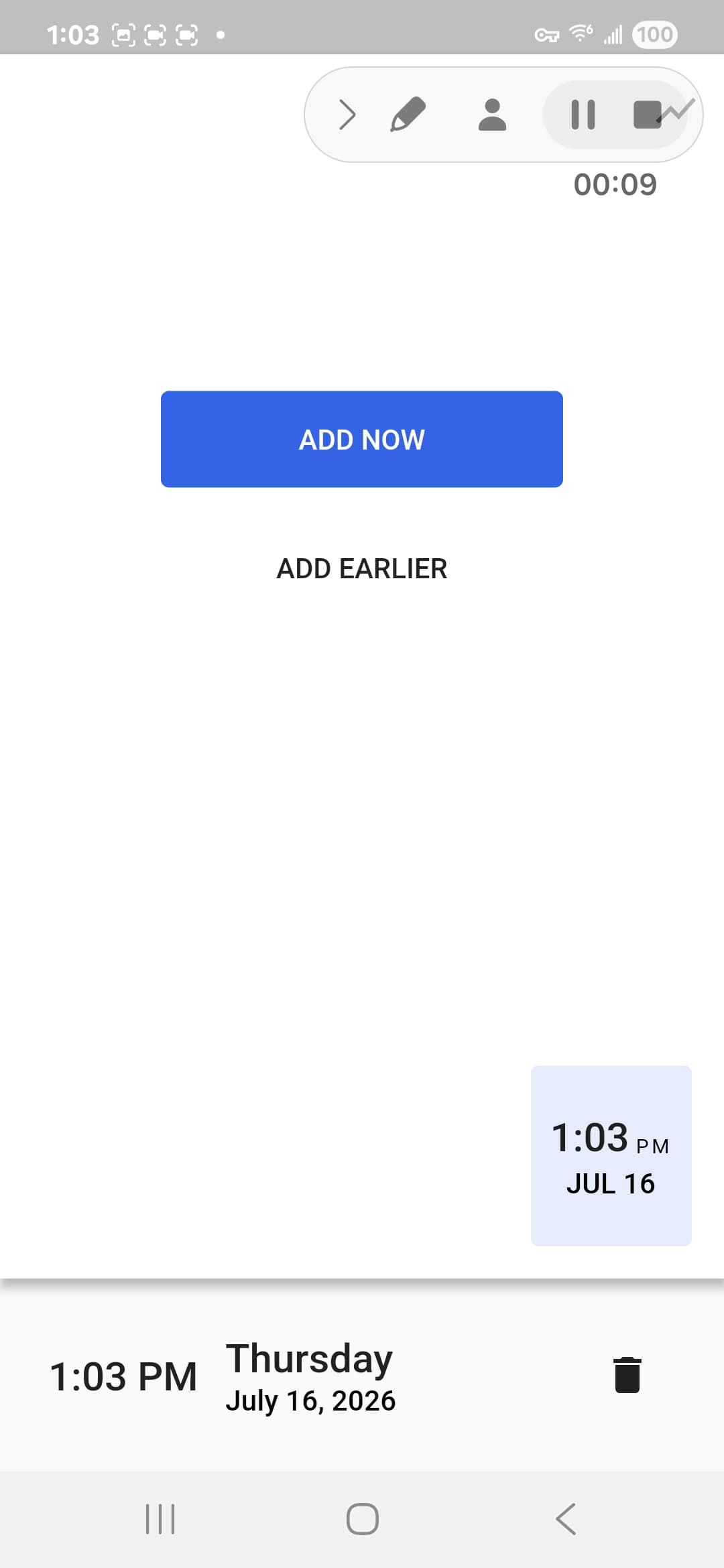 FapTap Android screenshot - Weekday progress