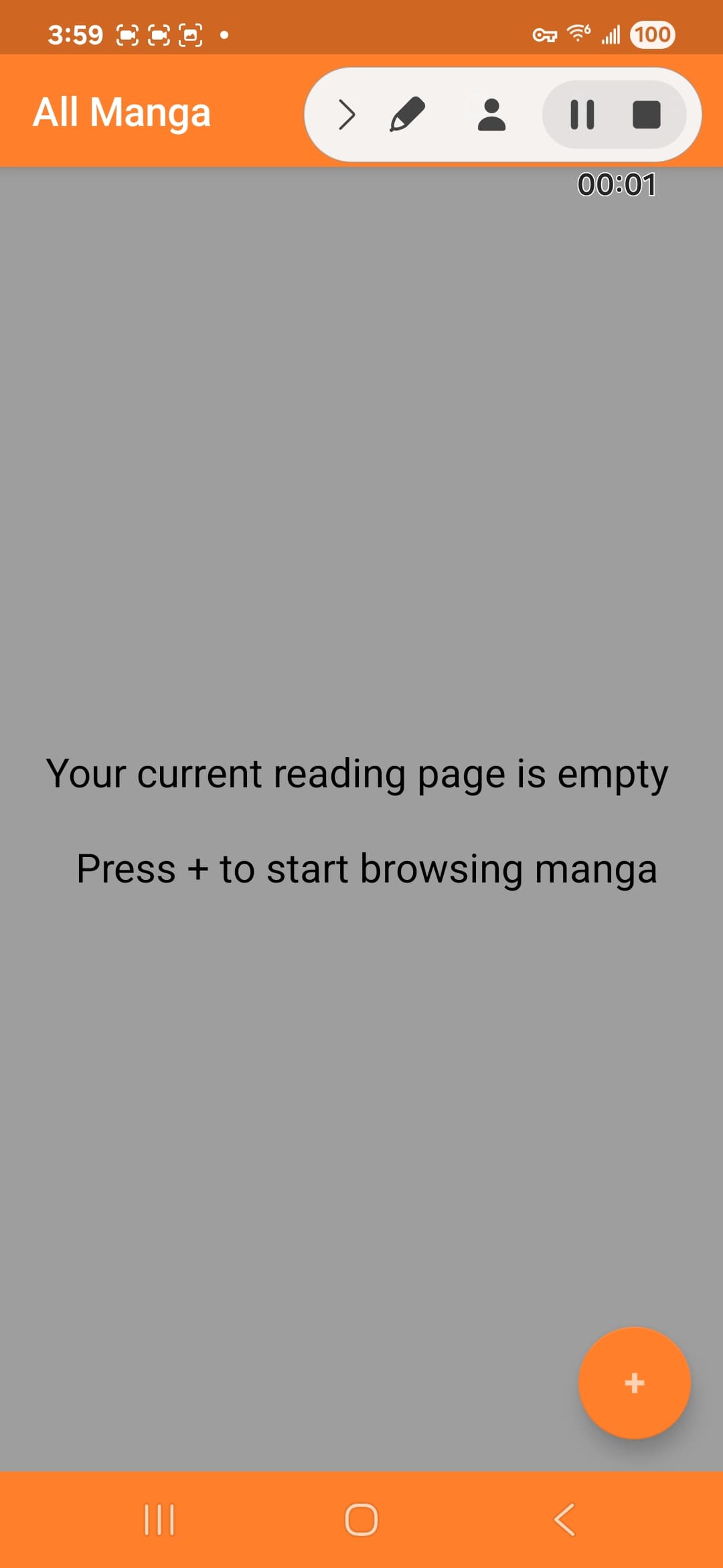 All Manga Android screenshot - App 01 Home