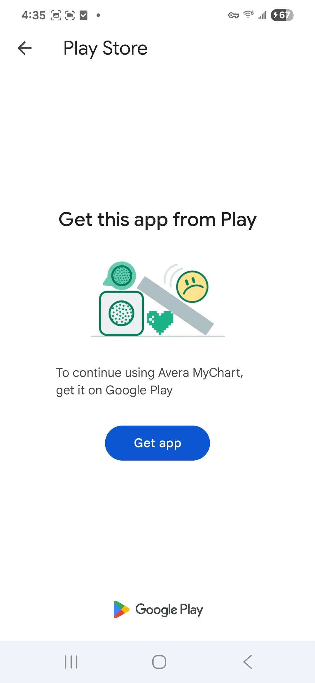 Avera MyChart VirusTotal report - Google Play launch blocker