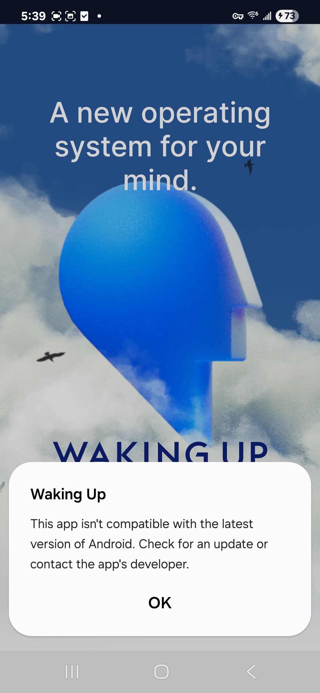 Waking Up screen 1