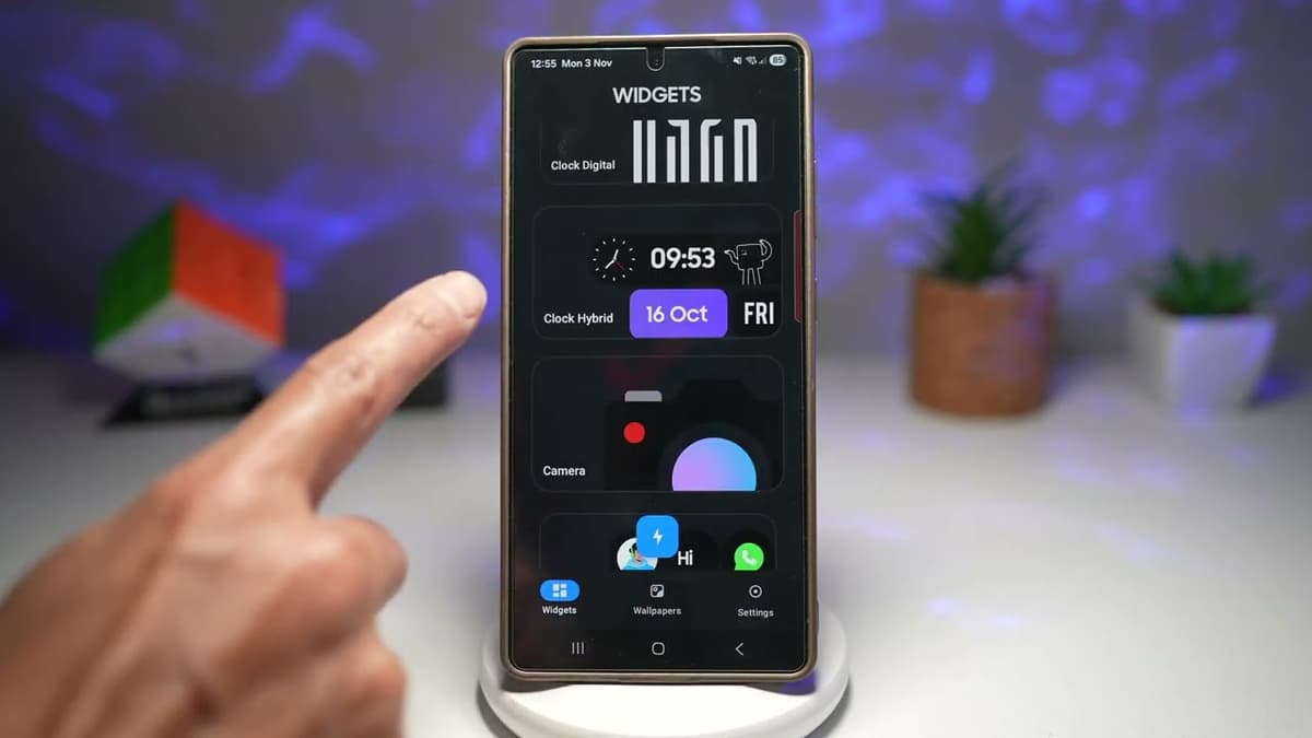 OneUI Widgets third-party video thumbnail