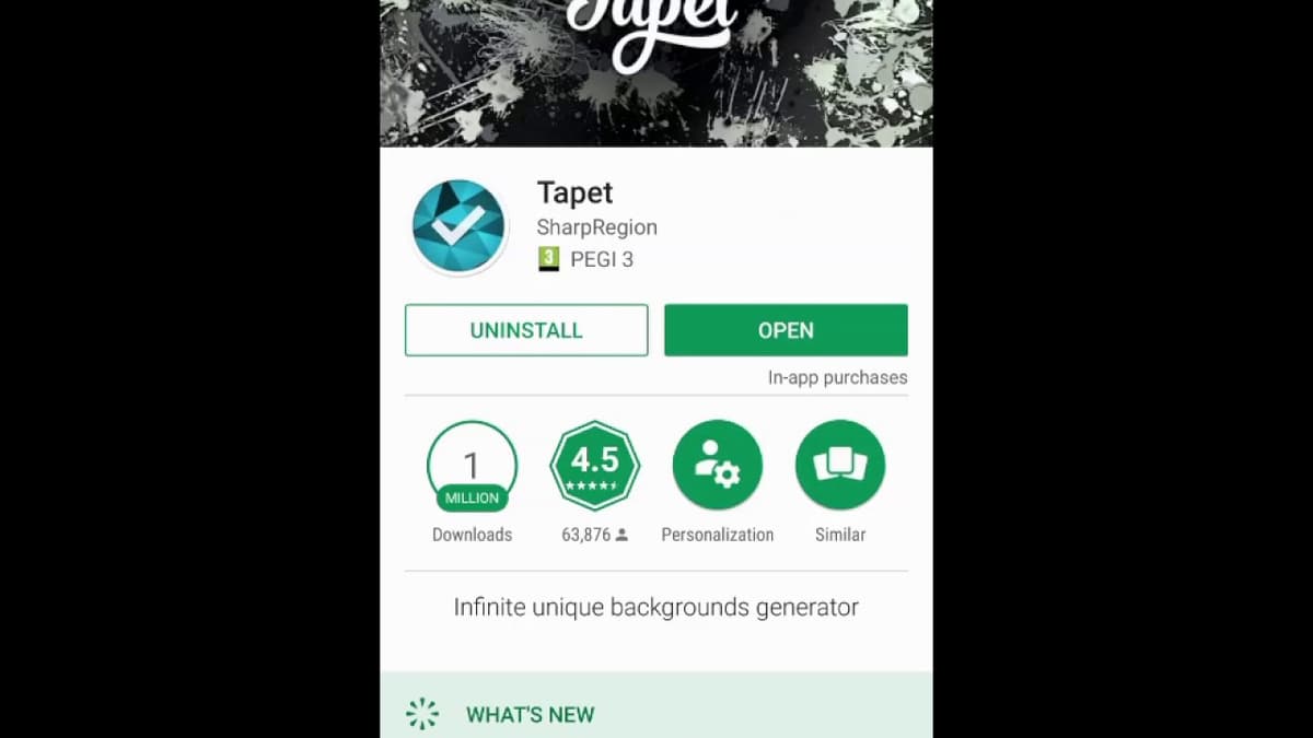 Tapet third-party video thumbnail
