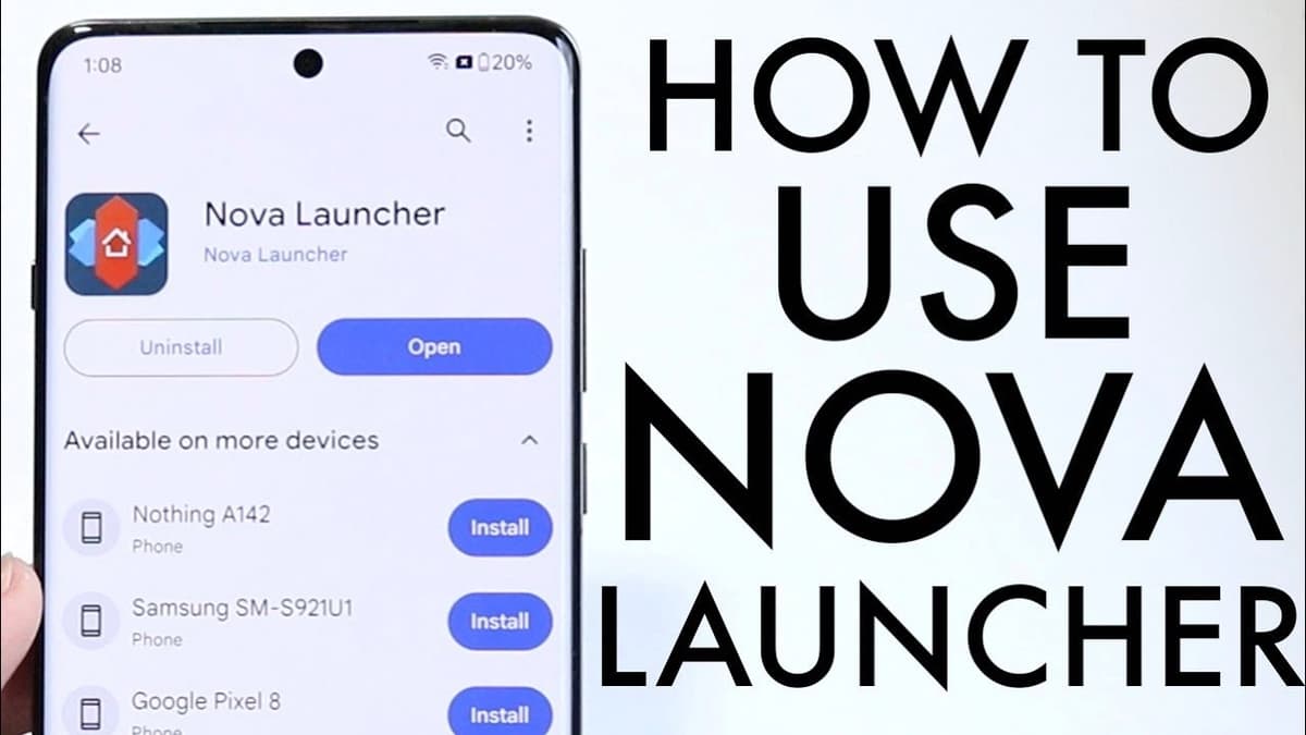 Nova Launcher third-party video thumbnail