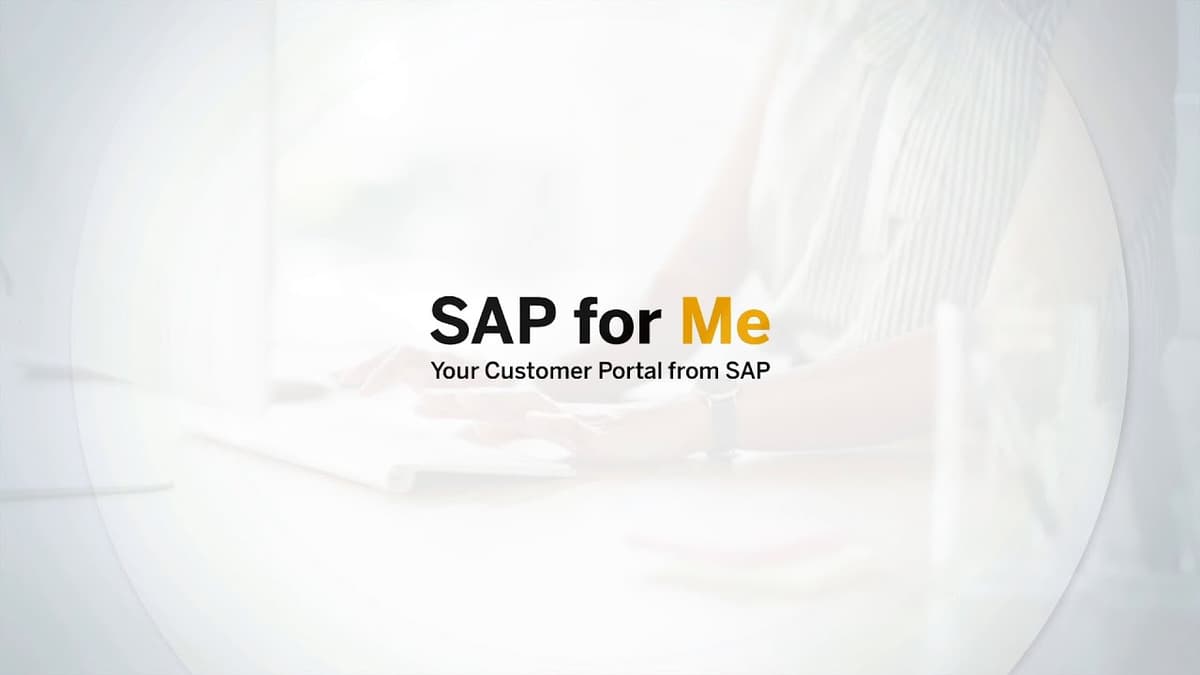 SAP for Me third-party video thumbnail