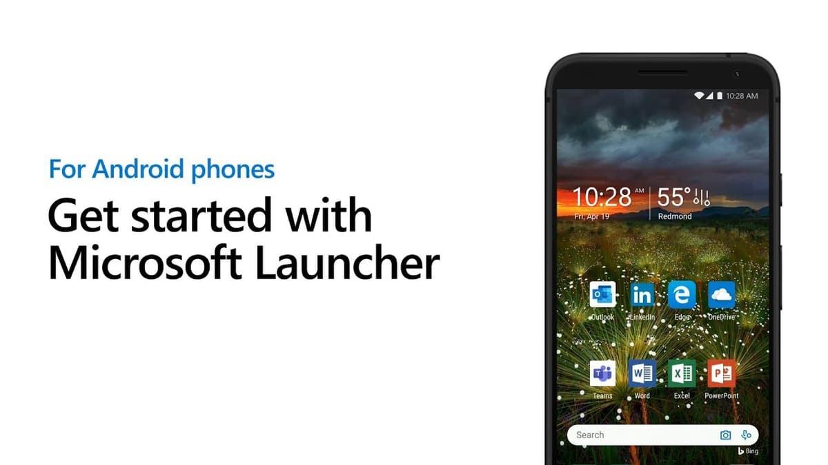 Microsoft Launcher third-party video thumbnail