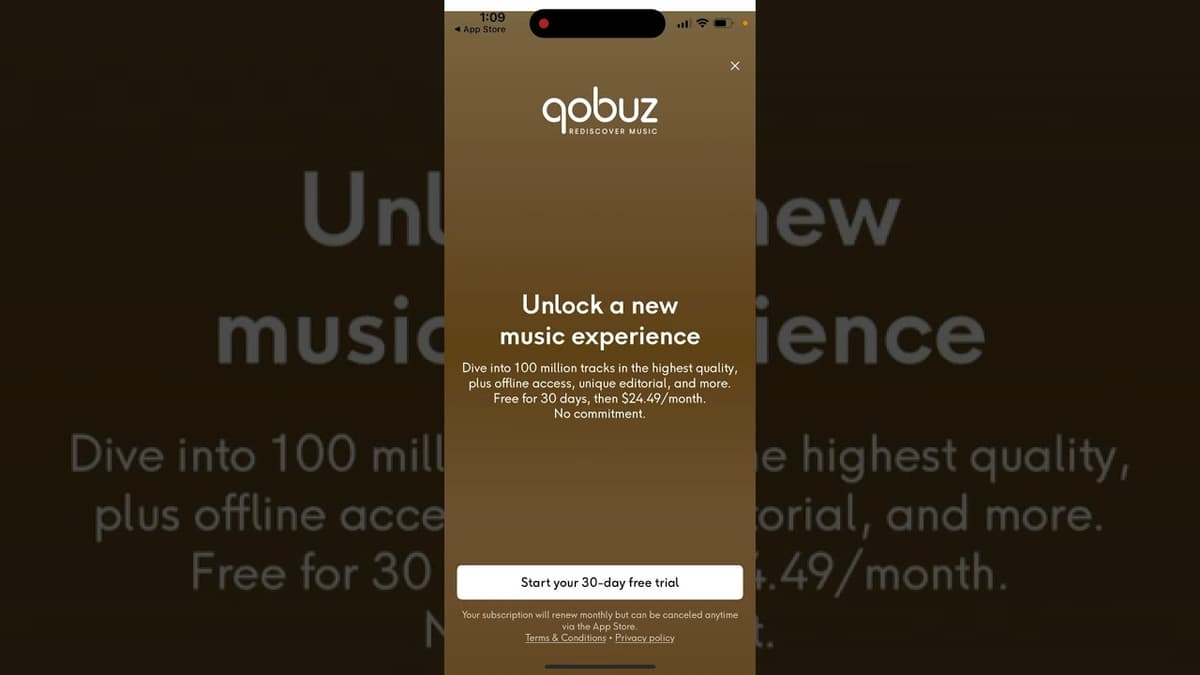 Qobuz third-party video thumbnail